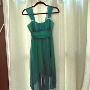 Green+Teal Juniors Dress